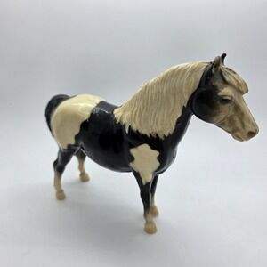 Vintage Breyer Horse Shetland Pony Pinto #21 Retired Black White Glossy